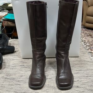 Westies brown leather calf high boots